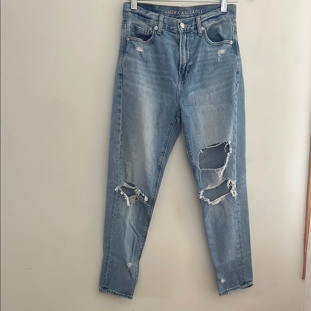American Eagle Outfitters Ripped High Rise Jeans